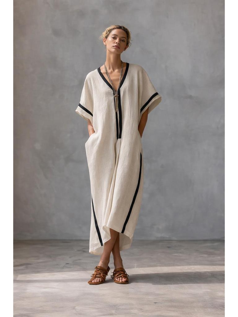 Damen Freizeit Langes Maxikleid mit kurzen Ärmeln - Neue Frühling/Sommer Kollektion