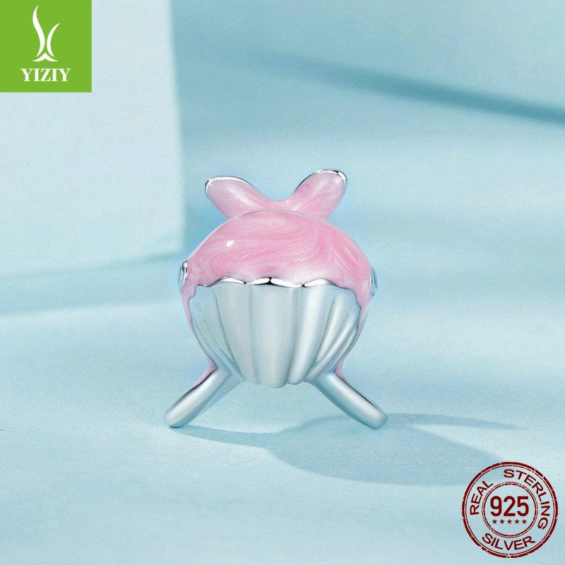 Yin Ziyun Rosa Wal DIY Armband mit Traum Ozean S925 Sterlingsilber Glücksbringern