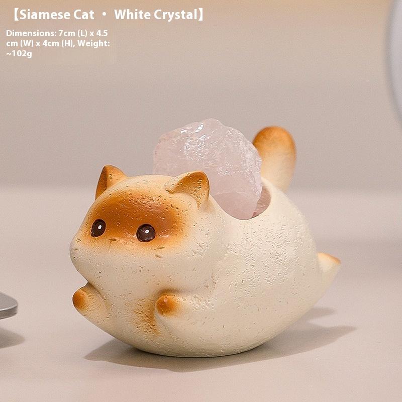 Cat Yo Yo Le Crystal Ornament Home Desk Decoration Gift New Creative Resin Cartoon Cute Gift