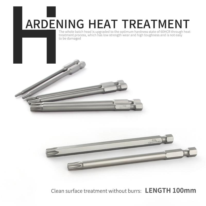 8/10 buc 1/4" 100 mm magnetic Torx șurubelniță electrică biți set șurubelniță Torx de înaltă calitate T8-T40