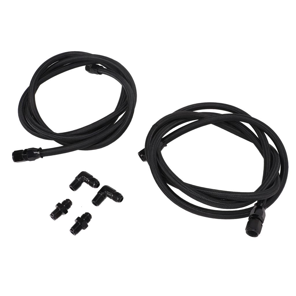 7FT PTFE Tansmission Cooler Line Hose with 6AN Fittings for 4L60 700R4 TH350TH400 Trans