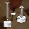 2Pcs M6 Toilet Seat Hinge Bolt Screw Fixings Replacement Parts Top Mounted Hinge Toilet Seat Repair Parts