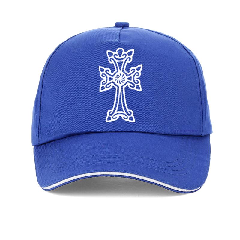 Armenian Orthodox Cross Caps For Men Fashion Print Adjustable Dad Snapback Hat Casquette Homme Summer Outdoor Baseball Cap