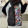 Schultasche Schultasche für Jungen Mittelschüler Amerikanischer High-Street-Graffiti-Rucksack für Männer High-School-Schüler Mittelschüler
