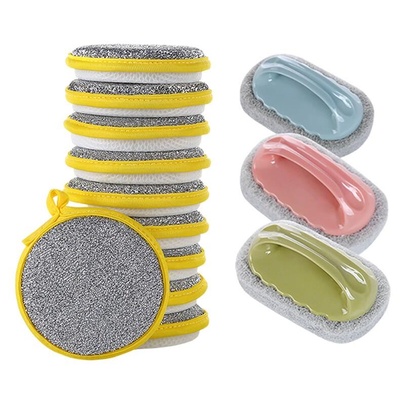 Silver Thread Scouring Pads with Tile Brushes Set
