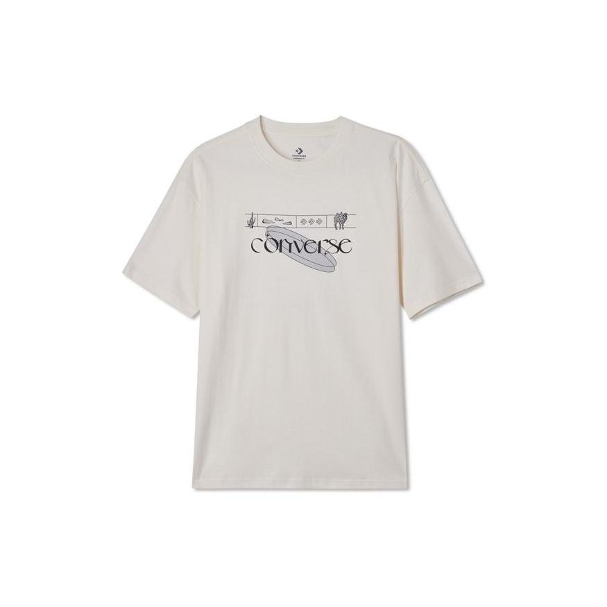 Converse Logo T-Shirt Asia Sizing White Unisex 10024870-A01 XXL
