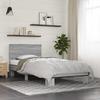 Bed Frame with Headboard Grey Sonoma 80 x 200 cm Engineered Wood