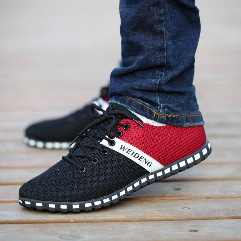 Letní síťovaná obuv Pánské Prodyšné Líné boty Protizápachové Pánské boty Měkké dno Pánské Neformální boty Látkové boty ze starého Pekingu