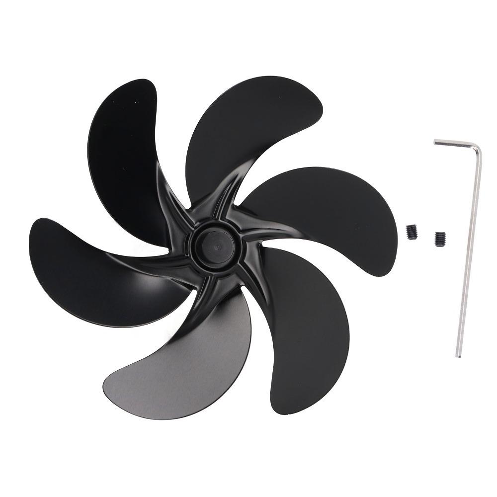 High Temperature Resistant Stove Fan Blades 6-Blades Fireplace Fan Replacement Fireplace Burner