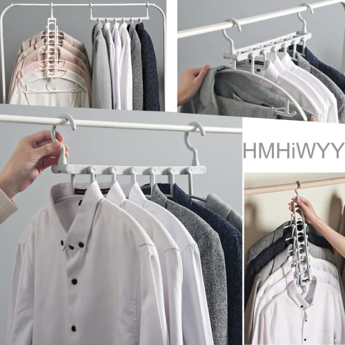 HMHiWYY Space-Saving Hanger - Upgrade Your Closet Storage with This Flat, Non-slip, Bag-free Hanger for Shirts, Skirts, and Other Clothing. Suitable F