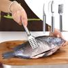 Fischschuppenentferner Messer Garnelenfaden Entferner Edelstahl Schaber für Fischreinigungswerkzeuge Fischhautbürste Zange Küchenpinzette