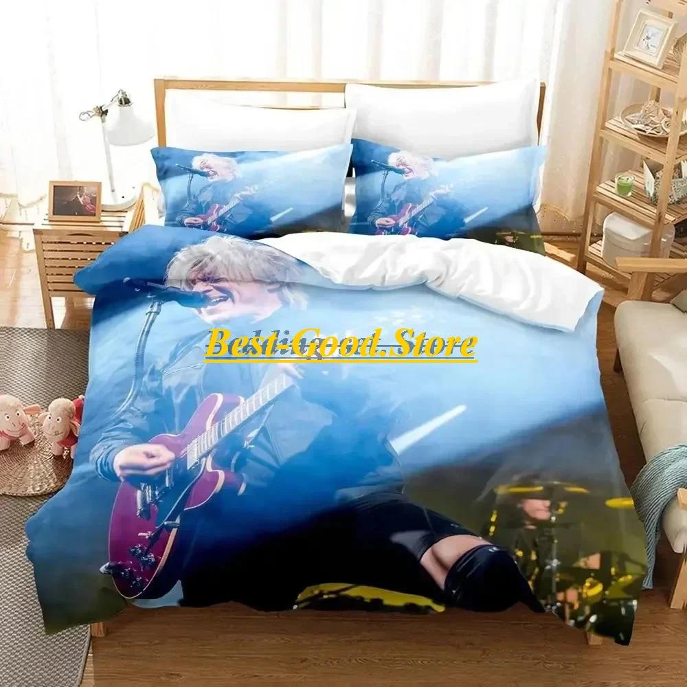 Logo Indochine Rock Bedding Set Duvet Cover Sheet Printed Bed Set Pillowcase Bed Full Queen King Size Comforter Bedroom