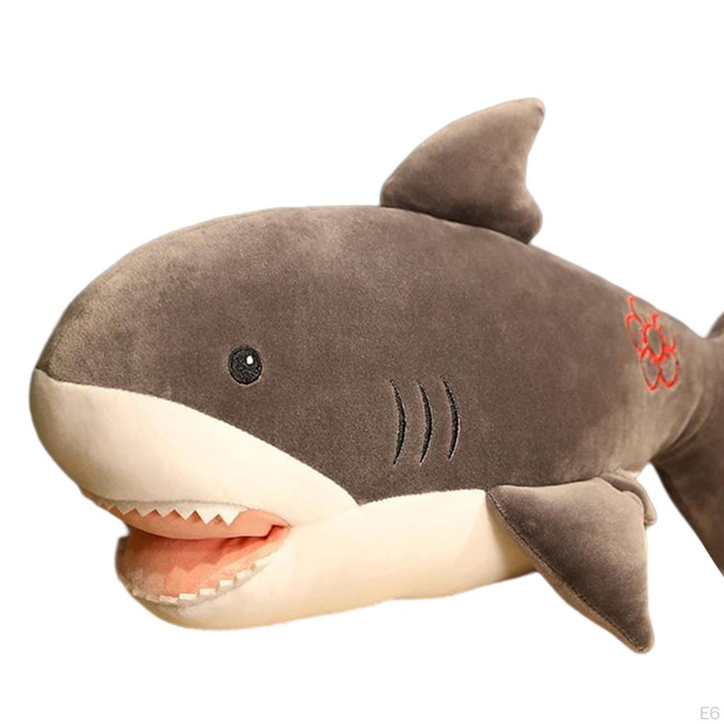 Animal Pillow Shark Comfortable Cartoon Hugging Toy Cute Home Decorative for Living Room