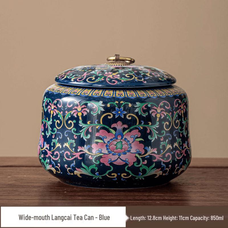 Retro Ceramic Tea Caddy