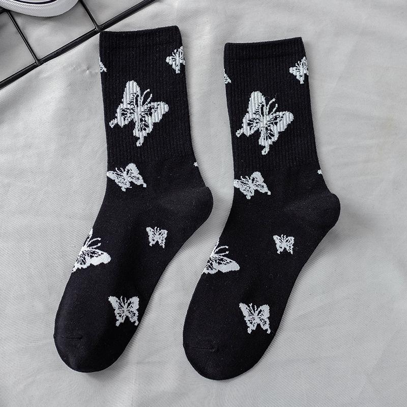 Lolita Skateboard Cotton Socks Women Cute Pattern Hip Hop Crew JK Socks Funny Novelty White Socks Cool Harajuku Designer Socks
