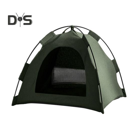

Палатка для домашних животных, уличный домик для кошек с нескользящим дном, устойчивый к ультрафиолетовому излучению, переносной складной крытый уличный навес для кошек, домик для собак темно-зеленого
