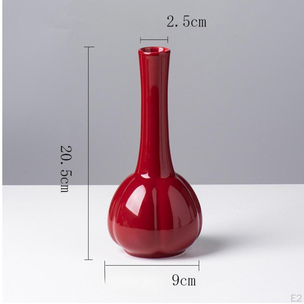 Ceramiczny Czerwony Wazon Mały Kreatywny Dekoracyjny Wazon na Biurko do Salonu