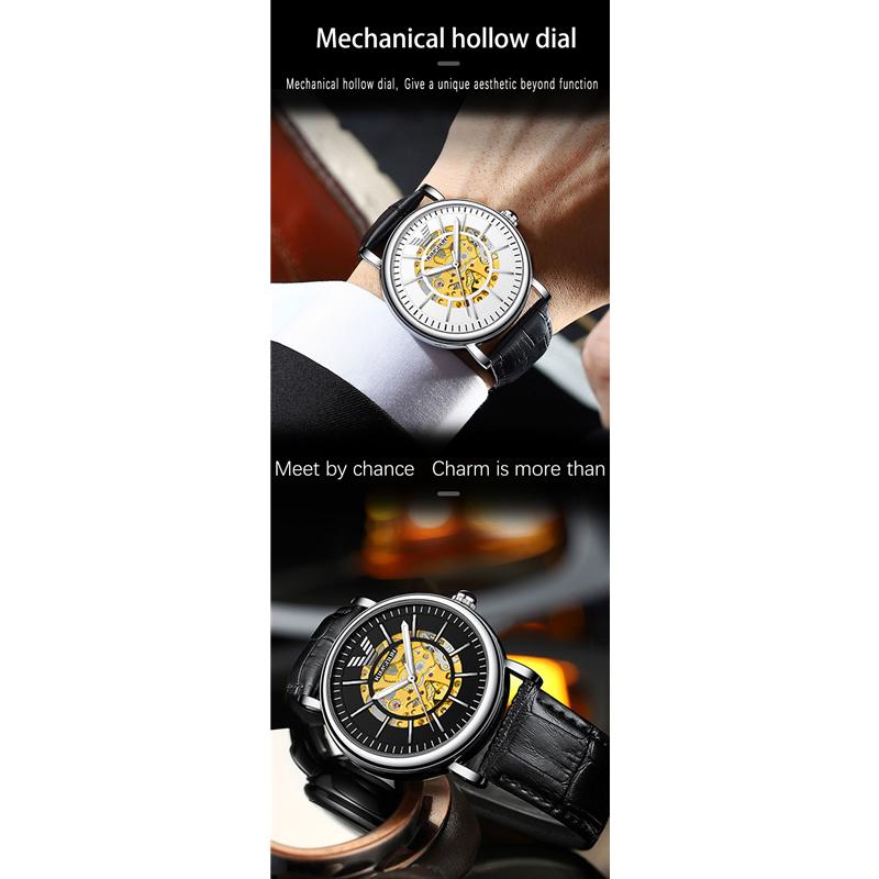 KIMSDUN Watch Men's Top Brand Luxury Clock Men's Automatic Mechanical Table Hollow Watch High-end Waterproof Business Men's Watch