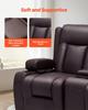 Loveseat Recliner Sofa, Manual Reclining Couch with Center Console, PU Faux Leather Recliner Sofa with USB Ports, Cup Holders and Storage Bags, Dual