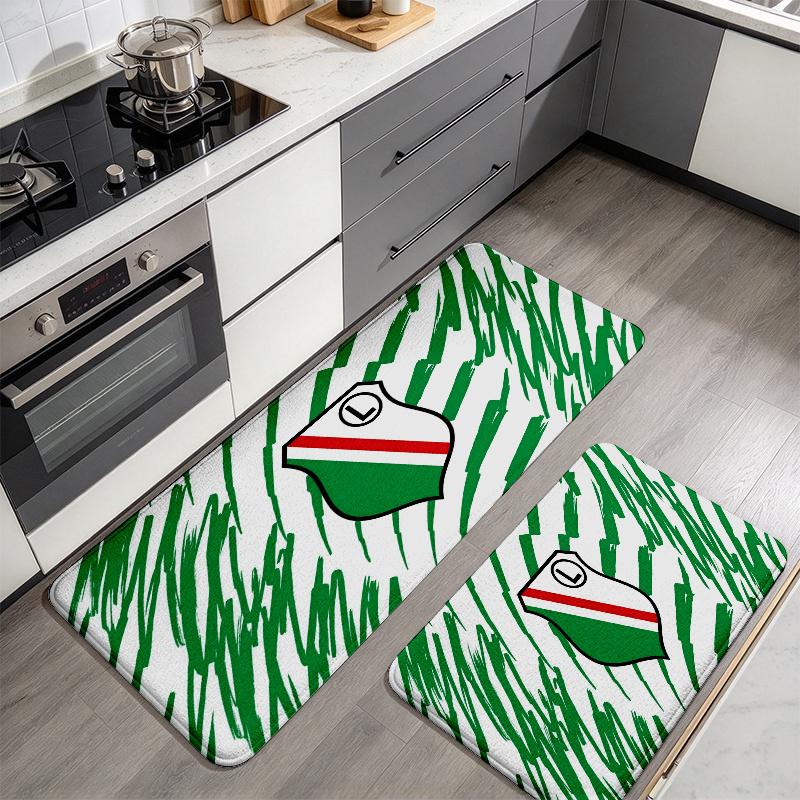 Legia Warsaw Flannel Kitchen Mat Christmas Soft Area Rug Non Slip Floor Carpet Home Decoration