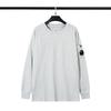 CP Lenses Men's Loose Solid Color Round Neck Pullover Terry Sweater Jacket Casual Trend Youth Trendy Brand Men
