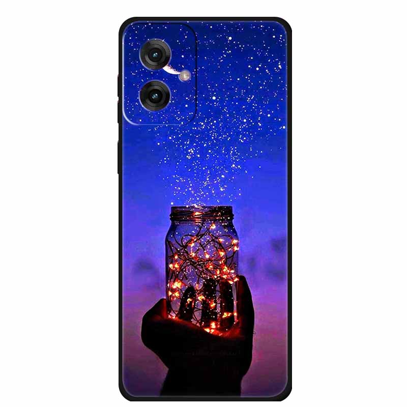 Etui do Motorola Moto G55 5G Luksusowe Miękkie Silikonowe TPU Tylna Osłona Etui na Telefon dla MotoG55 Ochronne Odporne na Wstrząsy Kolorowe Fundas