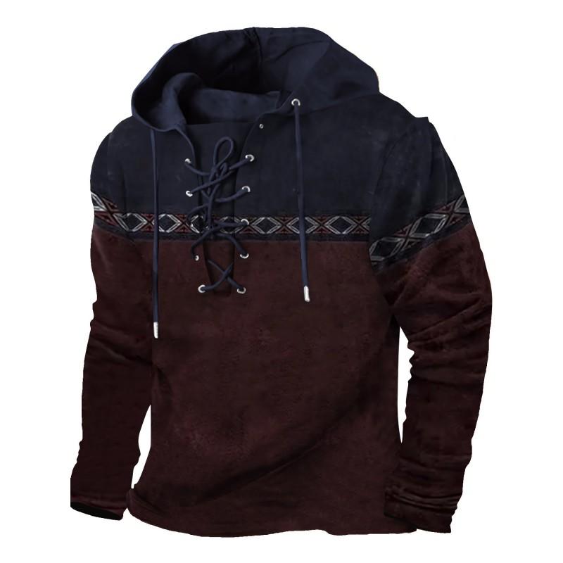 Herren Kapuzenpullover Lockerer Schnitt Mit 3D Digitalem Tierdruck Air Layer Stoff Langarm Freizeit Oberteil Alles