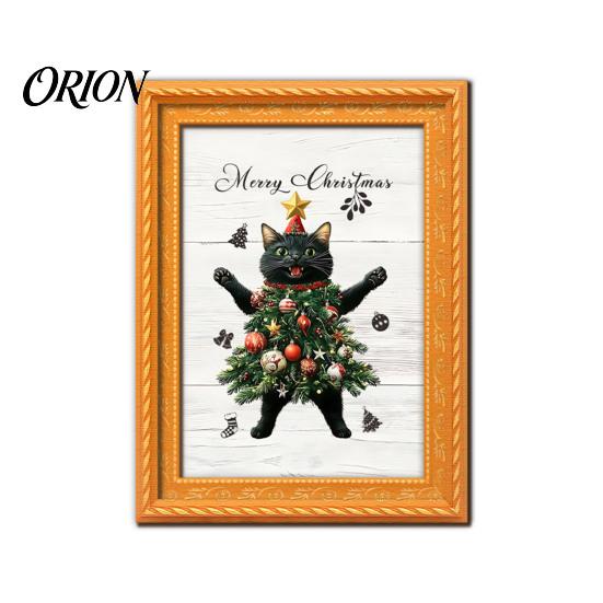Decorative Metal Cabinet Magnets Christmas Ghost/Dog/Cat Fridge Magnets, Retro Wooden Photo Frame Refrigerator Magnet, Strong Magnetic Decorations