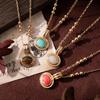 Multi-Layer Stacked Gem Necklace Light Luxury Commuter Necklace Natural Stone Bead Chain