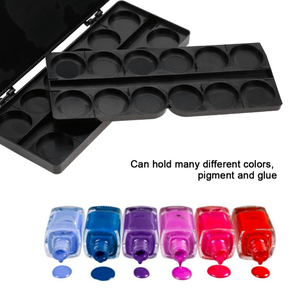 Easy To Clean Nail Art Palette Plastic Paint Mixing Palette Manicure Drawing Tray Manicure