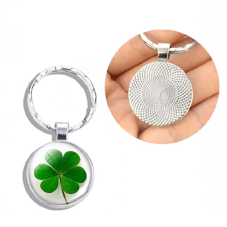 Clovers Keychain Lucky Keyring Ornament Backpack Bag Accessories Jewelry Gift