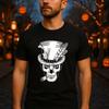 Voodoo Baron Samedi T-SHIRT - Top Hat Sugar Skull Creepy Halloween Mardi Gras