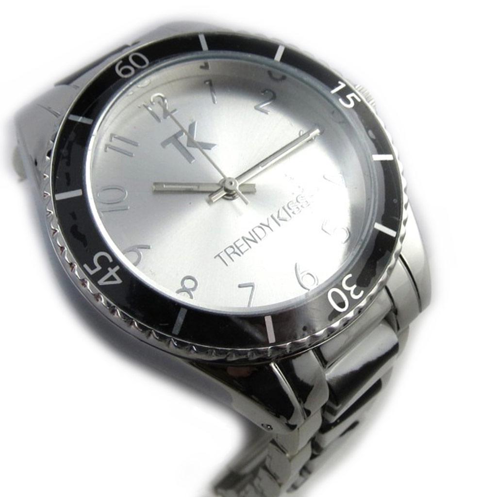 Les Trésors De Lily [N2443] - Montre femme 'Trendy' noir argenté