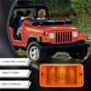 2Pcs Turn Signal Light For 2001-2006 Jeep Wrangler (TJ) Plastic Lens LH & RH 55156488AB 55156489AB-A99D