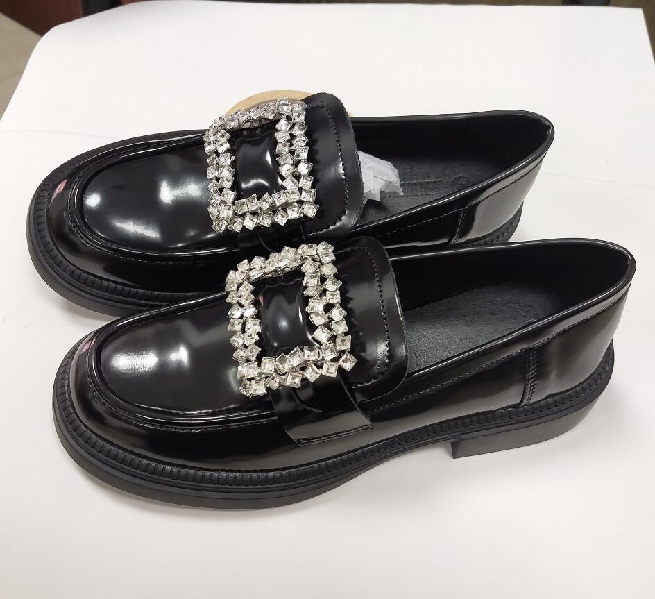 

Модные Роскошные Лоферы с Кристальной Пряжкой Женские Оксфорды из Лакированной Кожи Траф Толстая Подошва Платформа Балетки Женские Туфли Лолиты Лодочки Мокасины 5 чёрный