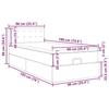 VidaXL Cadre de lit ottoman avec matelas gris foncé 90x190 cm velours, cadre de lit, cadre de lit rembourré, cadre de lit 3311886