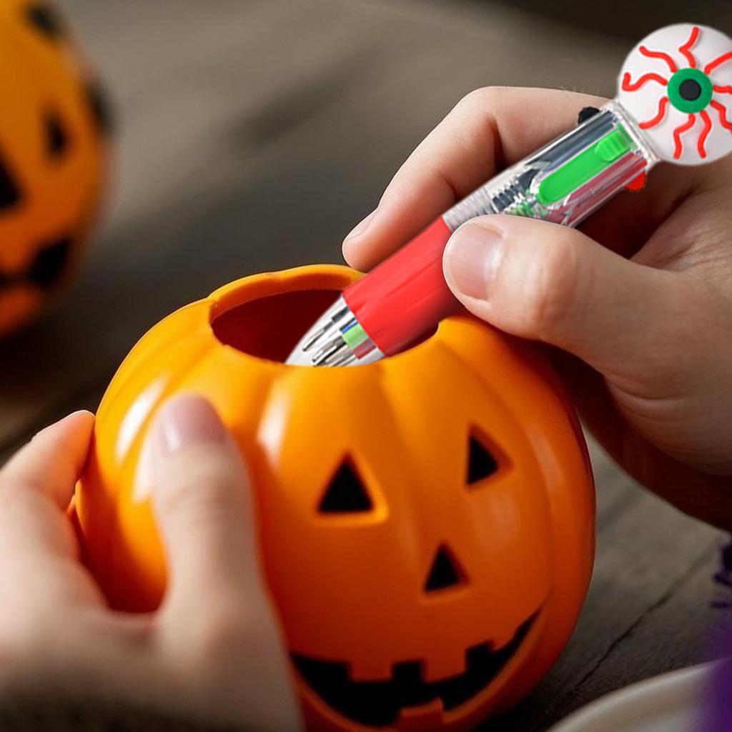 5-50pcs Halloween Themed Pens Kids Halloween Birthday Party Trick Or Treat Favors Gift Mini 4 Colors Ballpoint Pen School Prize