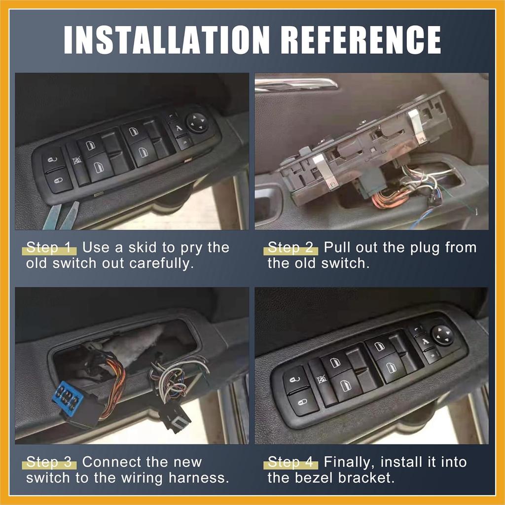 Power Window Switch 2029885 1791339 for Ford Transit MK8 Custom 2014 2015 2016 2017 2018 2019 2020-2023 Driver Side Door Power Window Control with