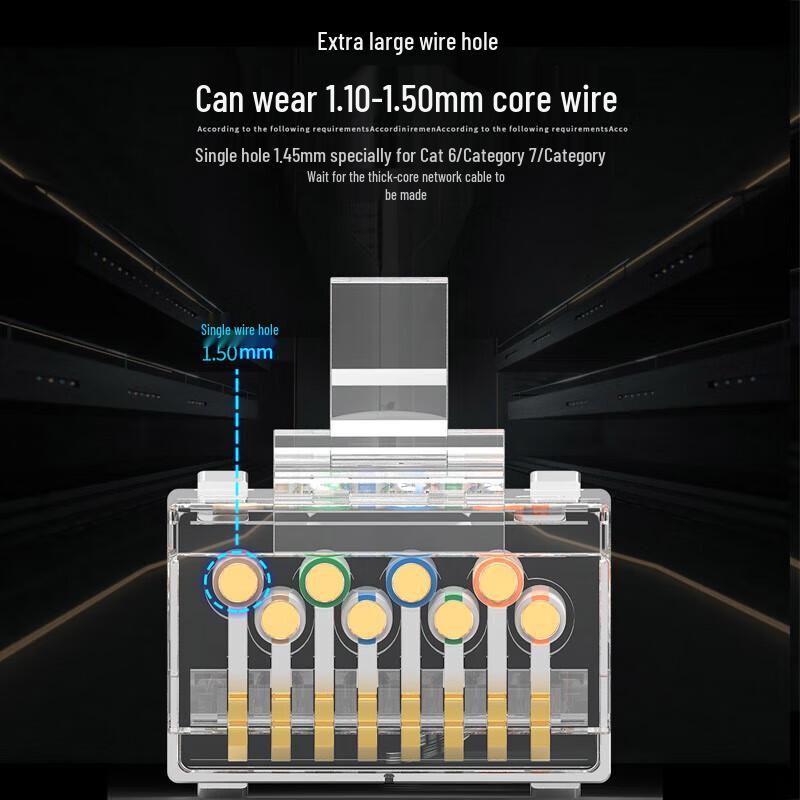 AUCAS Cat 8 RJ45 Shielded Gold-Plated Connector