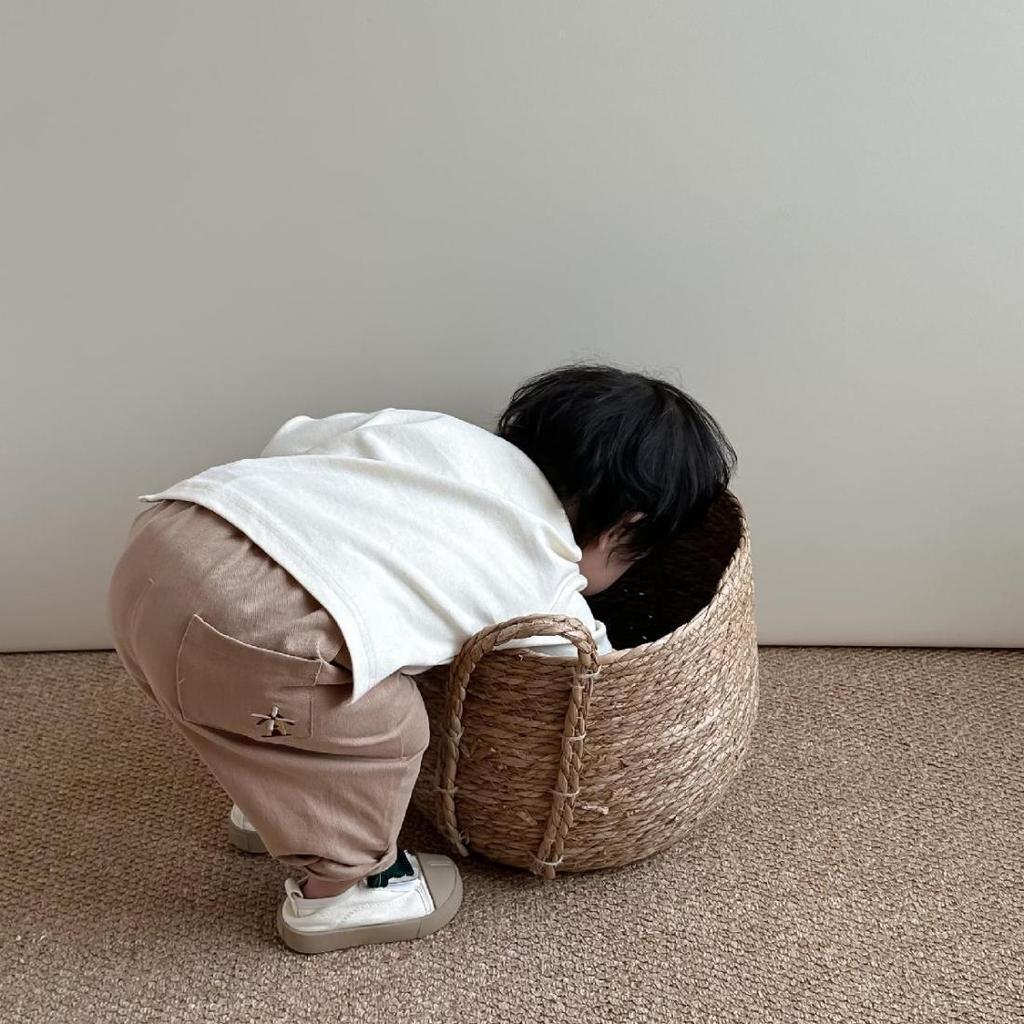 New Boys' Spring & Autumn Carrot Pants - Fashionable Casual Straight-Leg Trousers for Infants & Toddlers