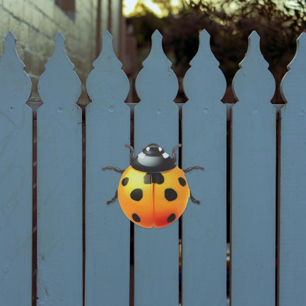 MERRYHAPY 3pcs Wall Wrought Iron Pendant Garden Decor Metal Ladybug Garden Wall Art Lawn Decorations Outdoor Yard Iron Animal Decor Hanging Wall Art