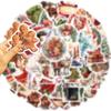 50 Retro Cartoon Christmas Graffiti Stickers - Personalized, Waterproof Decorations for Guitar, Notebook, Suitcase DIY