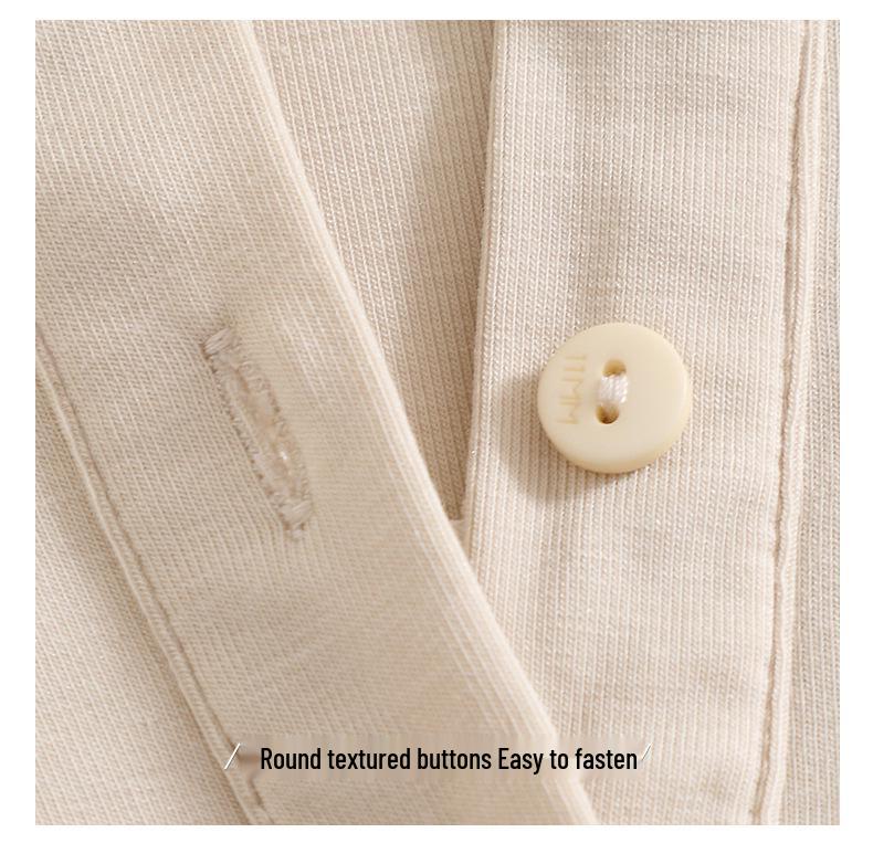 Women's Autumn Cotton Pajama Set with Chest Pad - Long Sleeve, Long Pants, Sporty Outdoor Homewear