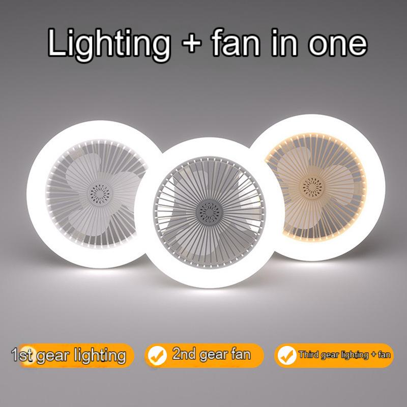 Modern Design E27 Simple Practical Indoor Multifunction Suspension Smart Fan Light 30w Remote control 2 in 1 LED Fan Light