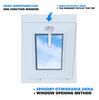 White PVC window, tilting, 40x50 cm, 400x500 mm, double-glazed, tilting