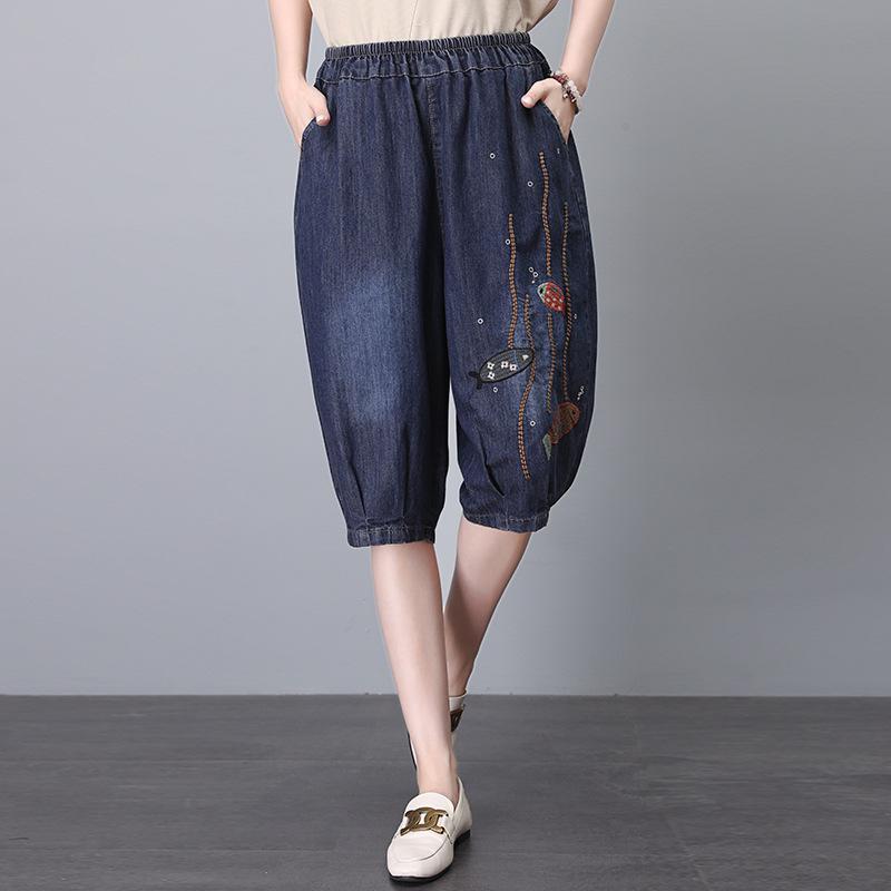 

Summer 2025 Women s Denim Lantern Pants - Trendy, Versatile, and Fashionable XL (58-65 kg)