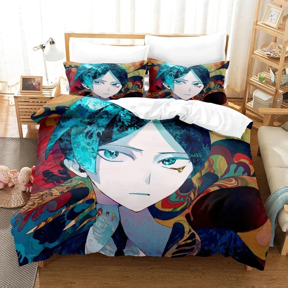 3D Print Anime Houseki no Kuni Bedding Set Boys Girls Twin Queen Size Duvet Cover Pillowcase Bed Kids Adult Home Textile