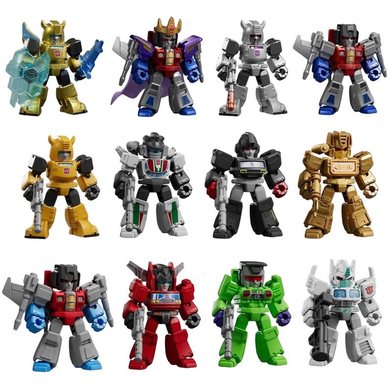 Non-Toxic Blokees Transformer Defender Version 2 Building Block Assembly Blind Box Toys 5.5Cm Mini Starscream Bumblebee Action Figure