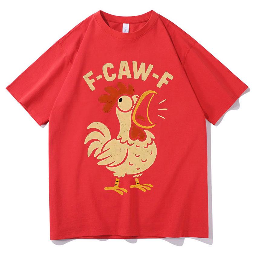 Funny FCawF TShirt Double Sided Print Men Fashion High Quality Y2K Tshirt Chicken Casual Short Sleeve Hot Sale Teenagers Tops