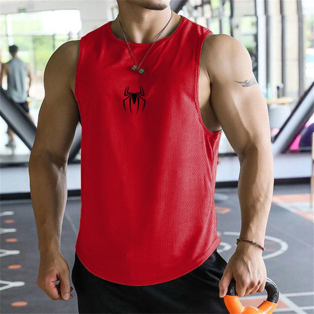 Mens Bodybuilding Sleeveless Casual Hip Hop T-shirts Summer Cool Breathable Cotton Gym Fitness Muscle Tank Tops